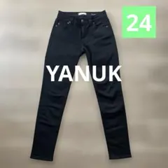 未使用級 yanuk ヤヌーク ruth ルース デニム ストレッチ 23 黒 - メルカリ