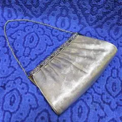 ✳「フォーマルパーティーバッグ」シルバー✳開閉はバネ式・鎖を収納可能です✳