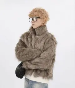 ファージャケット　メンズ　短丈