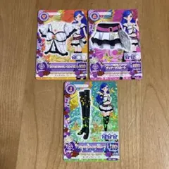 アイカツカード　風沢そら　ロゴ付きブラックレースコーデ