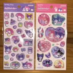 マイメロ・クロミ＊ポップデコパーティーラメきらクリスタル＆わたあめカプセルシール