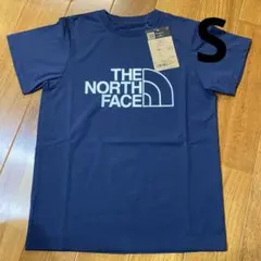 ザノースフェイス Tシャツ レディース S 青 ロゴ入り 夏用 新品 送料無料