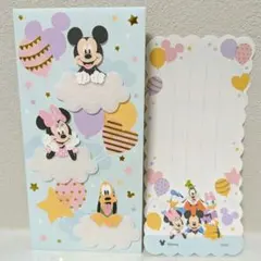 ディズニー お礼 お祝い袋 メッセージカード ミッキー ミニー プルート
