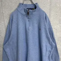 ポロラルフローレン　ハーフジップ　刺繍ロゴ　スウェット　ビックサイズ2XB