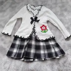 フォーマルワンピース 花刺繍 サイズ80