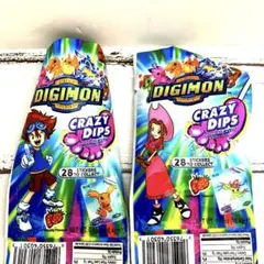 レア 海外 デジモンアドベンチャー CRAZY DIPS 空き袋 シール付き