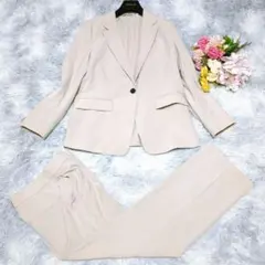 極美品 GU パンツスーツセットアップ XL.M シングル ワイドパンツ 洗える