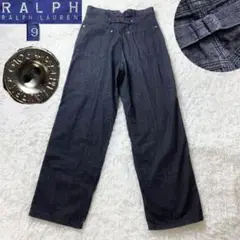 6美品！　Y2K　ラルフローレン　ハイウエスト　シンチバック　ワイドパンツ　M