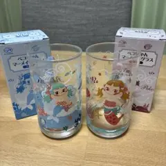 不二家 ペコちゃん マーメイドグラス 2個セットのサムネイル