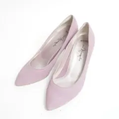 【未使用級】銀座かねまつ パンプス ハイヒール レザー ヌバック24cm