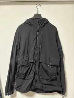 C.P. COMPANY ギミックナイロン フーデッドジャケット ブラック 46 C.P. COMPANY ギミックナイロン フーデッドジャケット ブラック