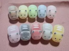 ミニぷか カラフルべこちゃん フロッキー加工 10点まとめ売りのサムネイル