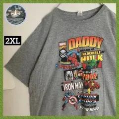 フルーツオブザルーム 超オーバーサイズ マーベル 霜降りムービーTシャツtシャツ