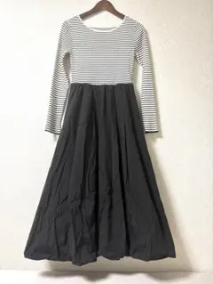 新品タグ付きナチュラルビューティーベーシック バルーンドッキングワンピース M