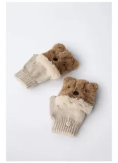 ZARA ビーバー風ヘアミトン手袋