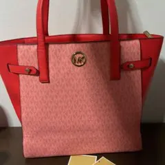 MICHAEL KORS バッグ ポーチ 3点セット オレンジ - メルカリ