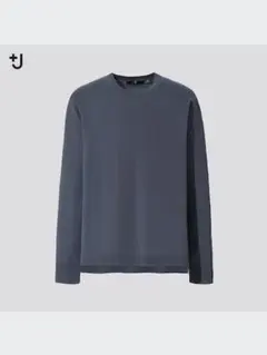 ユニクロ ＋J シルクコットンクルーネックセーター グレー L