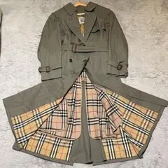 Burberrys ロングトレンチコート ノバチェック ライナーベルト付