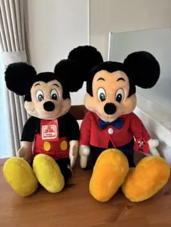 開園当初 レア ミッキーマウスぬいぐるみ2体 貴重ビンテージ レトロ