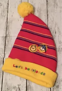 ディズニープーさんイーヨーポンポン付ニット帽