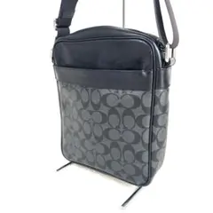 COACH コーチ PVC×レザー ショルダーバッグ シグネチャー