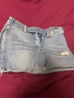 SHEIN デニム ミニスカート ベルト付き Sサイズ