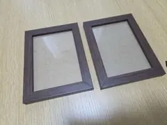 ブラウン 木製 写真額縁 2個セット