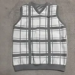 FIDRA フィドラ 裏地付 ニットベスト リバーシブル チェックゴルフウェア