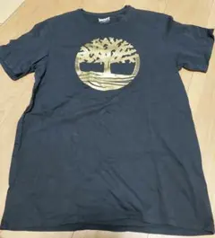 Timberland ブラック Tシャツ M プリント ゴールド