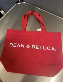 新品★DEAN&DELUCA ディーンアンドデルーカトートバッグレッドLサイズ