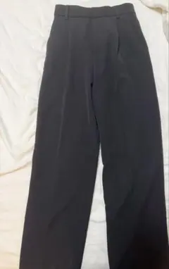 ブラック ワイドスラックス パンツ