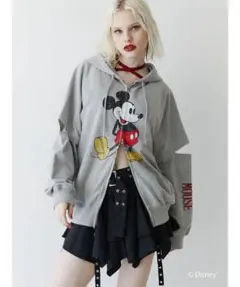 ジュエティ×ディズニー 24AW ミッキー＆ミニー スリットフーディ パーカーのサムネイル