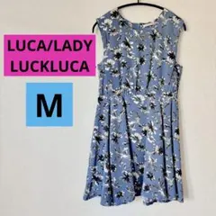 LUCA/LADYLUCKLUCA 美品 花柄 ノースリーブ ワンピース Mのサムネイル