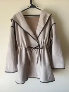 ベージュスエード風ジャケット　コート