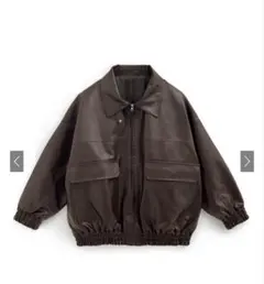 GRL襟2wayオーバーサイズレザーブルゾン[ze863]