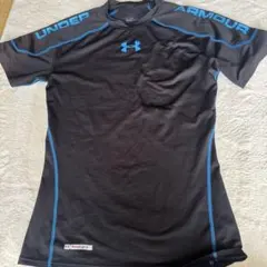 UNDER ARMOUR heatgear アンダーシャツ ブラック/ブルー