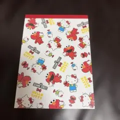 【未使用】　ハローキティ　セサミストリート　コラボ　メモ帳
