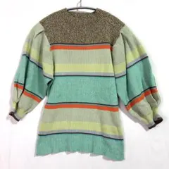 【希少・完売品】SLY スライ マルチカラー ボリュームスリーブ ニット