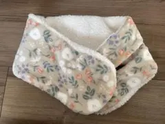 花柄フリースネックウォーマー