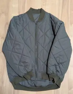 カーキ キルティング ボンバージャケット　ビックシルエット　リバーシブル