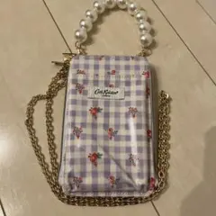 Cath Kidston 花柄チェック スマホショルダーバッグ