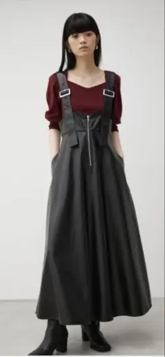 レザーワンピース ロングワンピース