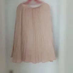 GU プリーツロングスカート ピンクベージュ