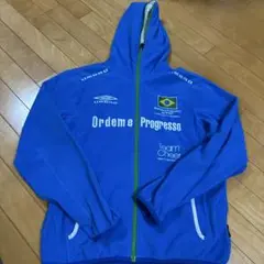 UMBROフリース フルジップパーカー　ブルー　Ｌサイズ