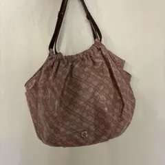 GHERARDINIピンク ロゴ入りハンドバッグ