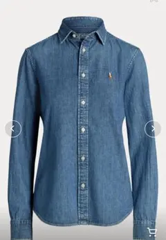 【新品未使用】Ralph Laurenレディースデニムシャツ POLO RALPH LAUREN ブラウス シャツ オーバーサイズ デニム