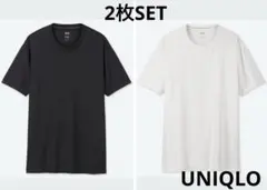 UNIQLO ドライEXクルーネックT 白/黒　2枚SET