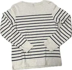 UNIQLO グレー ストライプ 長袖Tシャツ S