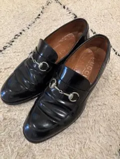 【GUCCI】 ホースビットローファー ブラック　ヴィンテージ 42 E