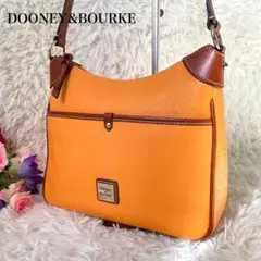 DOONEY&BOURKE オレンジ×ブラウンレザーショルダーバッグ